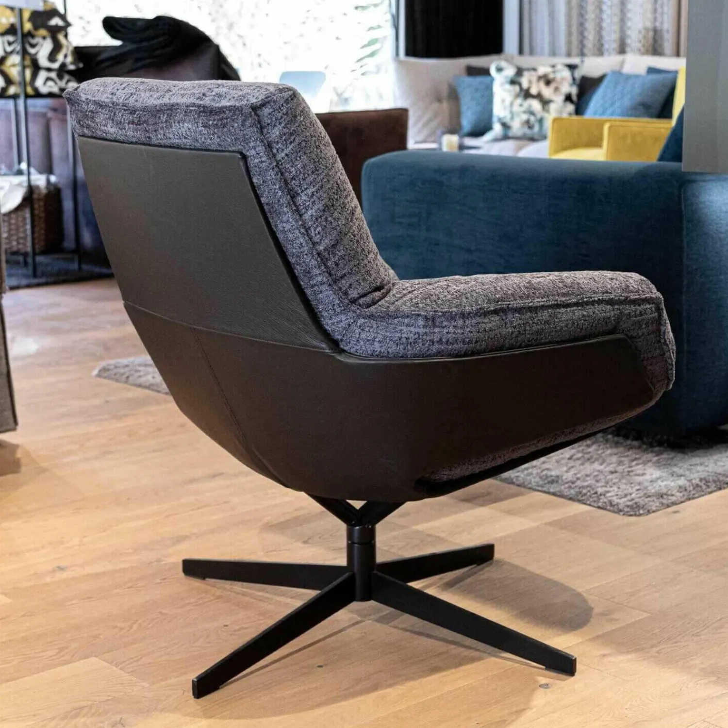 Bielefelder Werkstätten Relaxsessel|Sessel Daron Niedrig Stoff Megan BW1772-191 Leder Normandie Schwarz