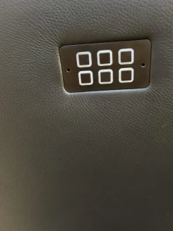 Bielefelder Werkstätten Relaxsessel|Sessel Dave Leder Normandie Schwarz Gestell Sternfuß Schwarz Matt Motorisch Verstellbar