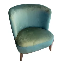 Marelli Loungesessel|Sessel Derek 9DK01W Bezug Stoff Koala Grün 125 C Füße Eiche Wengefarbig Gebeizt 0PR2 Braun