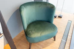 Marelli Loungesessel|Sessel Derek 9DK01W Bezug Stoff Koala Grün 125 C Füße Eiche Wengefarbig Gebeizt 0PR2 Braun