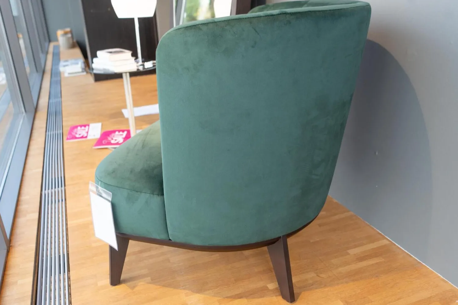 Marelli Loungesessel|Sessel Derek 9DK01W Bezug Stoff Koala Grün 125 C Füße Eiche Wengefarbig Gebeizt 0PR2 Braun