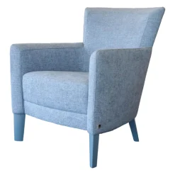 Bielefelder Werkstätten Relaxsessel|Sessel Donna Stoff Blaugrau Füße Blau Lackiert