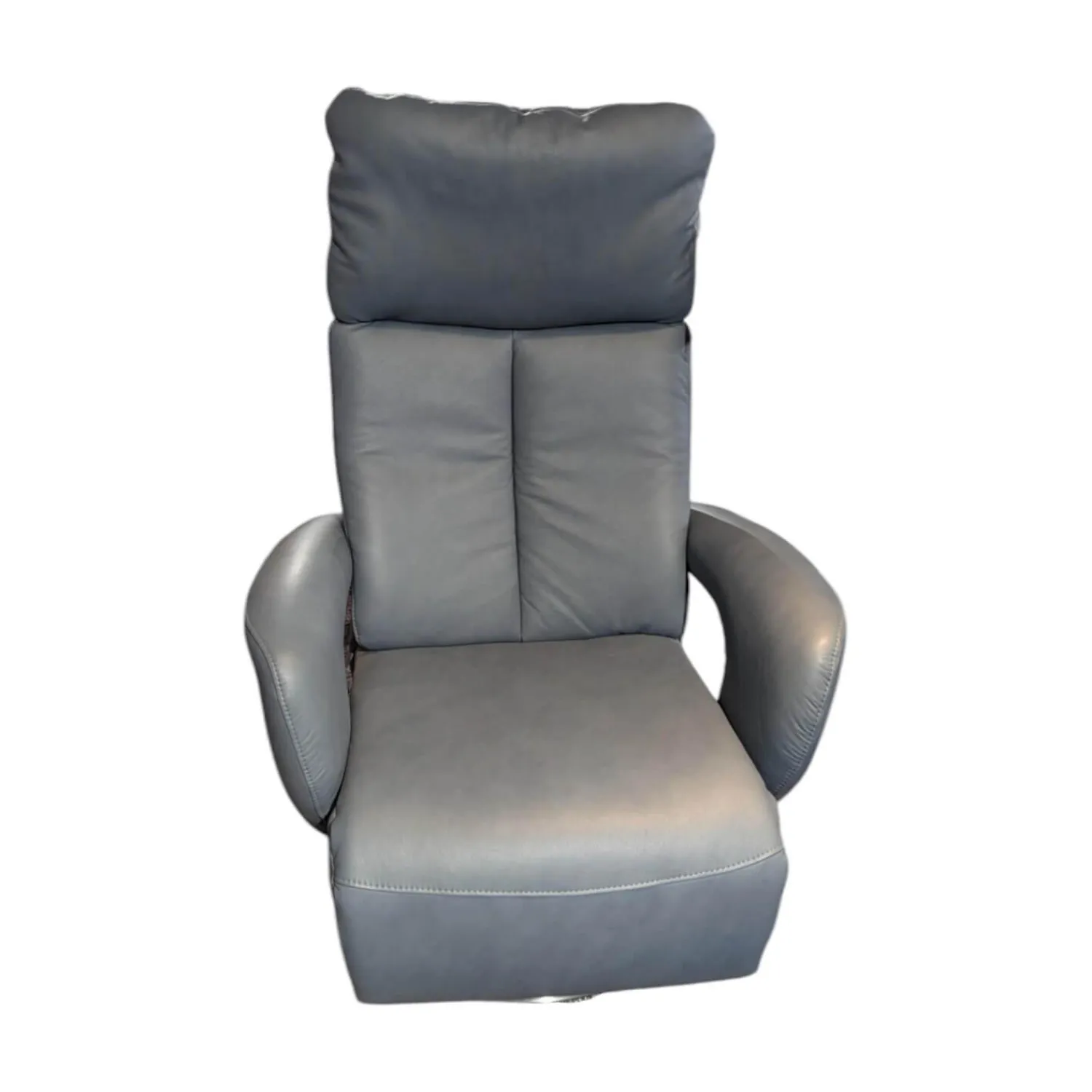 Hukla Relaxsessel|Sessel Dreamline 02 Leder Vivre Steel Grau Metall Drehteller V6 Mit Turn Und Move Funktion