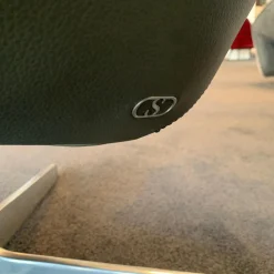 De Sede Relaxsessel|Sessel DS-144 Leder Select 2418 Schiefer Ziernaht Schwarz mit Hocker