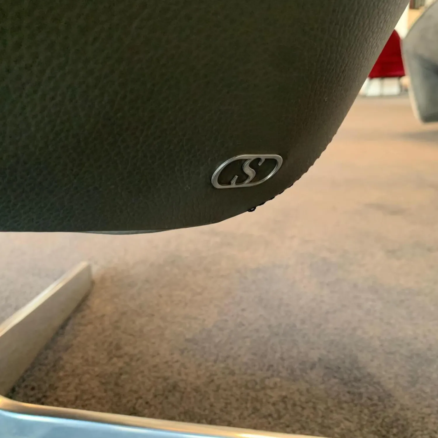 De Sede Relaxsessel|Sessel DS-144 Leder Select 2418 Schiefer Ziernaht Schwarz mit Hocker