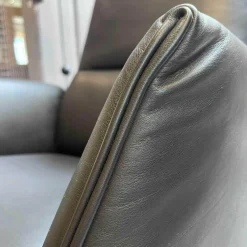 De Sede Relaxsessel|Sessel DS-344 Leder Touch Schwarz 11 Gestell Schwarzgrau Mit Hocker