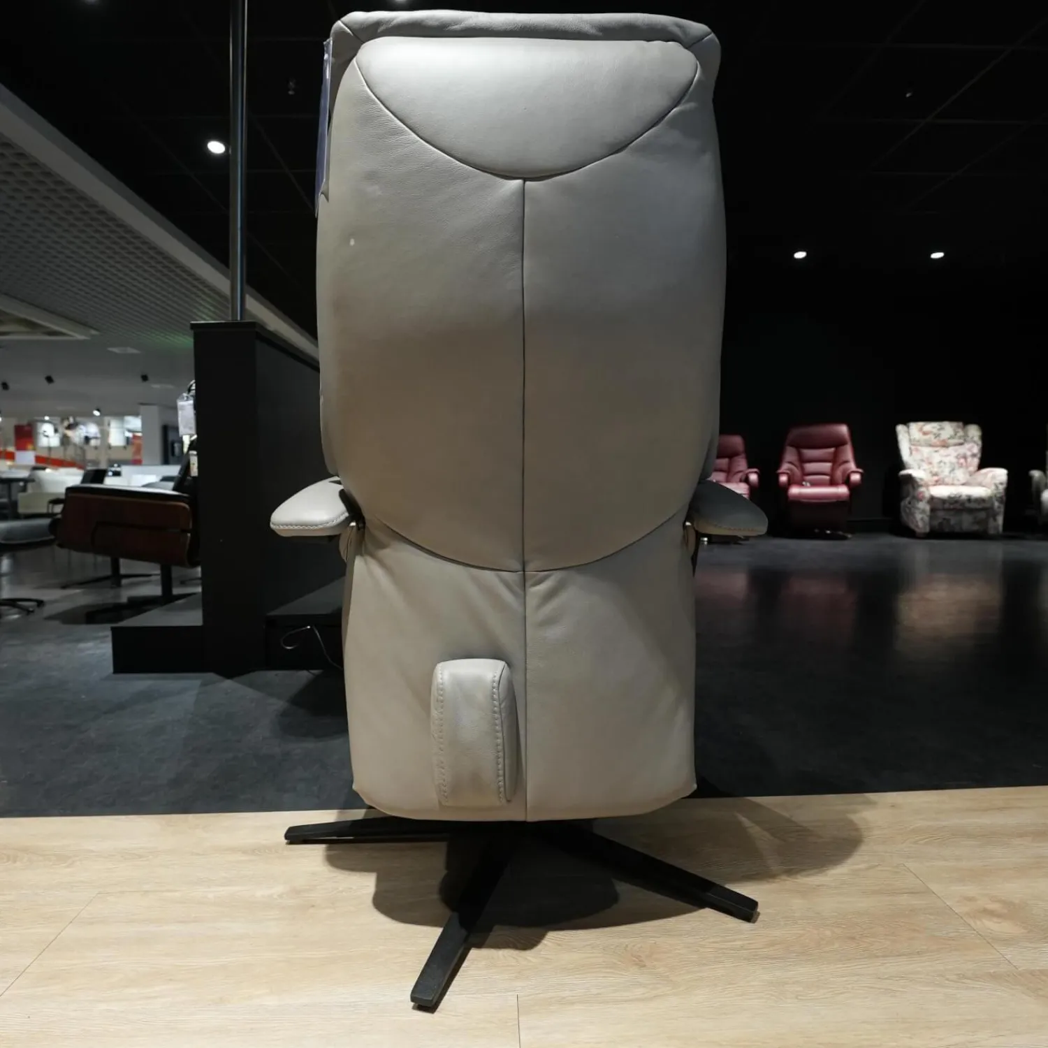 himolla Relaxsessel|Sessel Easy Swing 7061 4551 Leder 24 Longlife Stahl Grau Sterngestell Anthrazit Metall Pulverbeschichtet