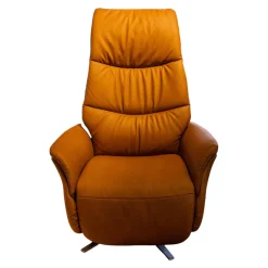 himolla Relaxsessel|Sessel Easy Swing 7051 Leder 22 Soft N Bright Braun Sternfuß Edelstahloptik Mit Aufstehhilfe Und Kopfteilverstellung