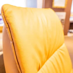 himolla Relaxsessel|Sessel Easy Swing 7051 Leder 22 Soft N Bright Braun Sternfuß Edelstahloptik Mit Aufstehhilfe Und Kopfteilverstellung