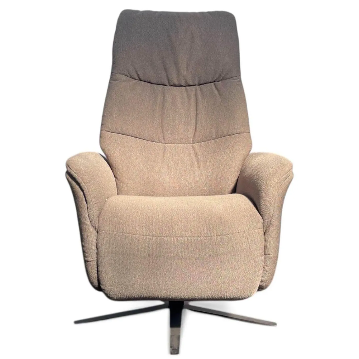 himolla Relaxsessel|Sessel Easy Swing Stoff Aquaclean 03 Kiesel Grau Sternfuß Metall Anthrazit Pulverbeschichtet Manuell Verstellbar