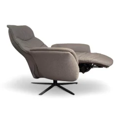 himolla Relaxsessel|Sessel Easy Swing Stoff Aquaclean 03 Kiesel Grau Sternfuß Metall Anthrazit Pulverbeschichtet Manuell Verstellbar