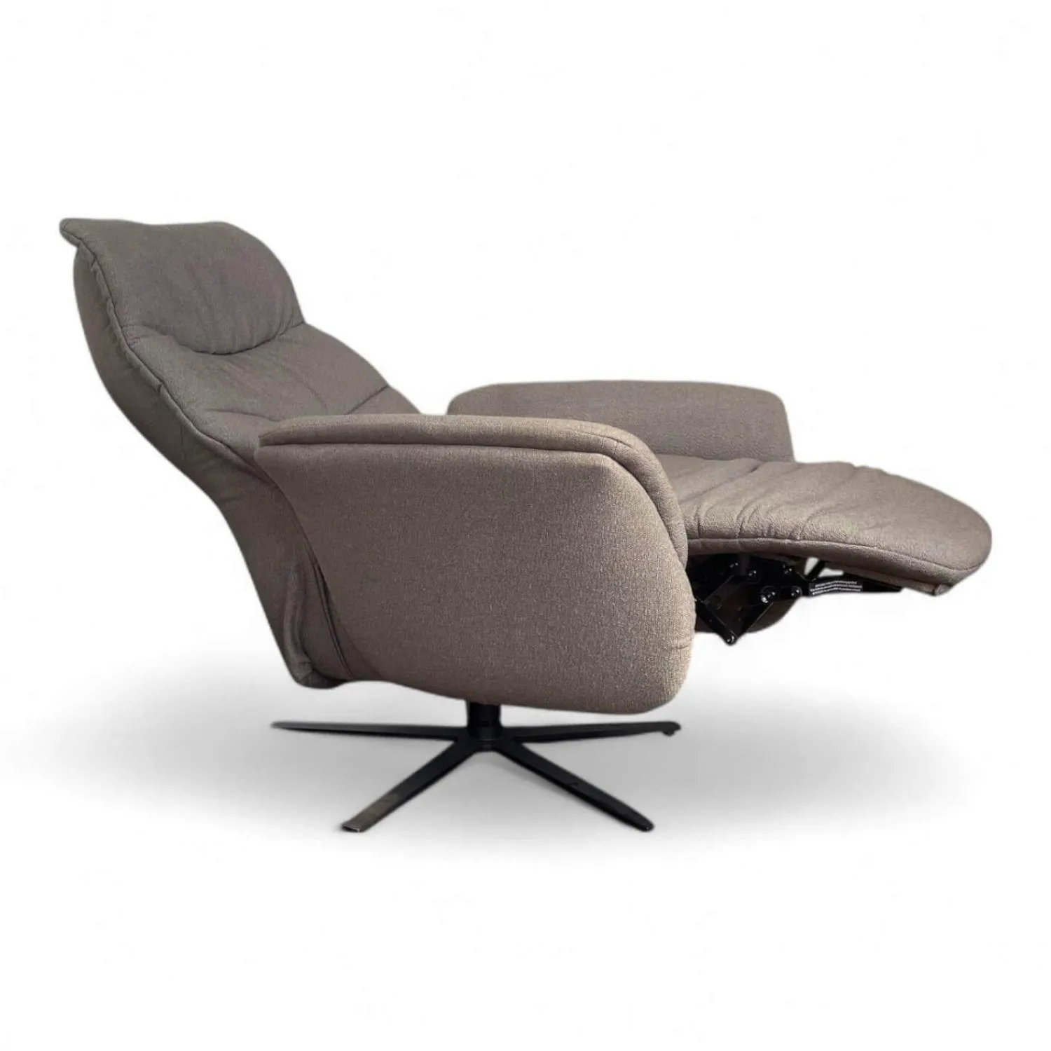 himolla Relaxsessel|Sessel Easy Swing Stoff Aquaclean 03 Kiesel Grau Sternfuß Metall Anthrazit Pulverbeschichtet Manuell Verstellbar