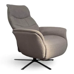 himolla Relaxsessel|Sessel Easy Swing Stoff Aquaclean 03 Kiesel Grau Sternfuß Metall Anthrazit Pulverbeschichtet Manuell Verstellbar