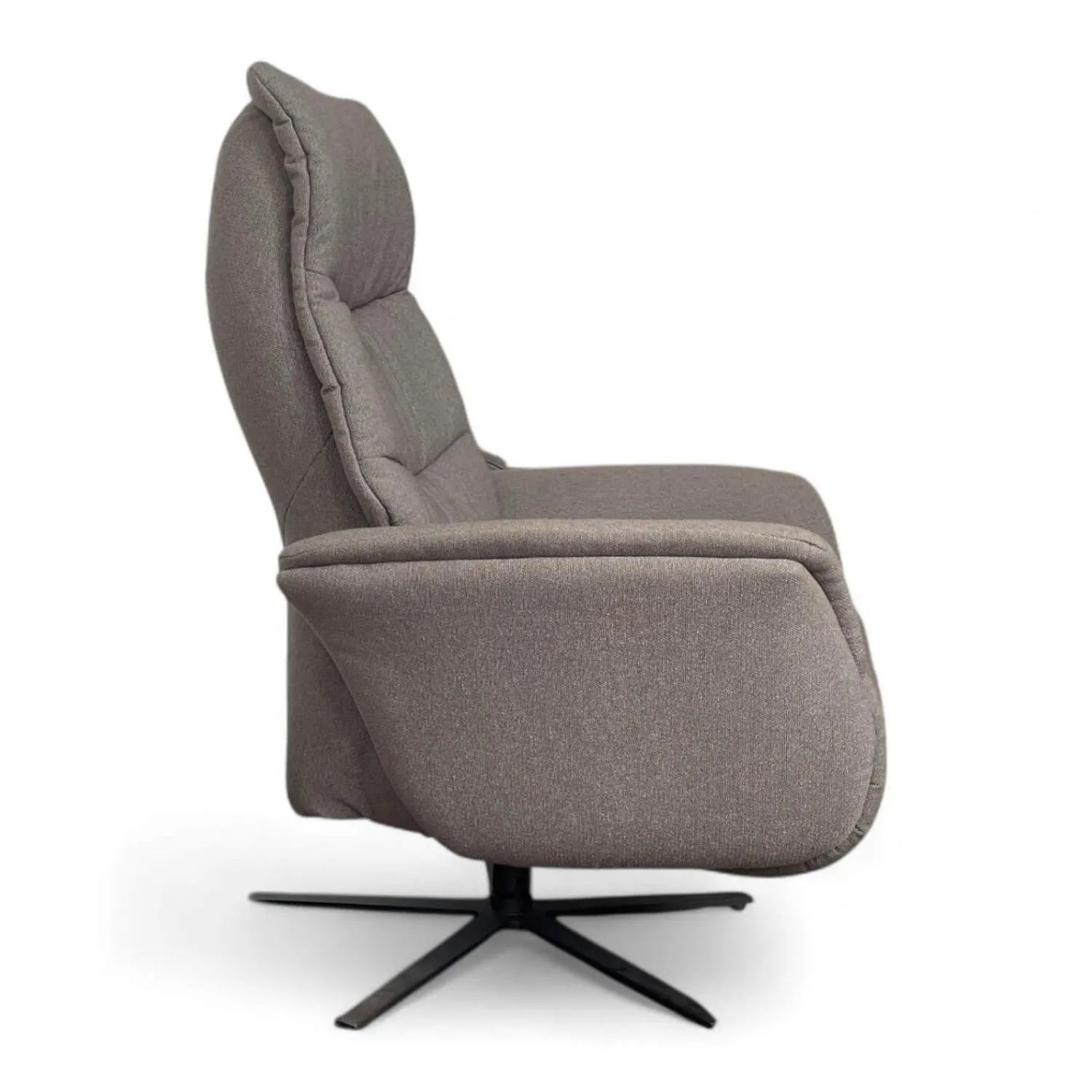 himolla Relaxsessel|Sessel Easy Swing Stoff Aquaclean 03 Kiesel Grau Sternfuß Metall Anthrazit Pulverbeschichtet Manuell Verstellbar