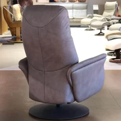 himolla Fernsehsessel|Sessel Easy-Swing Leder Eleganza Fango Braun Superlastic Plus Tellerfuß Anthrazit