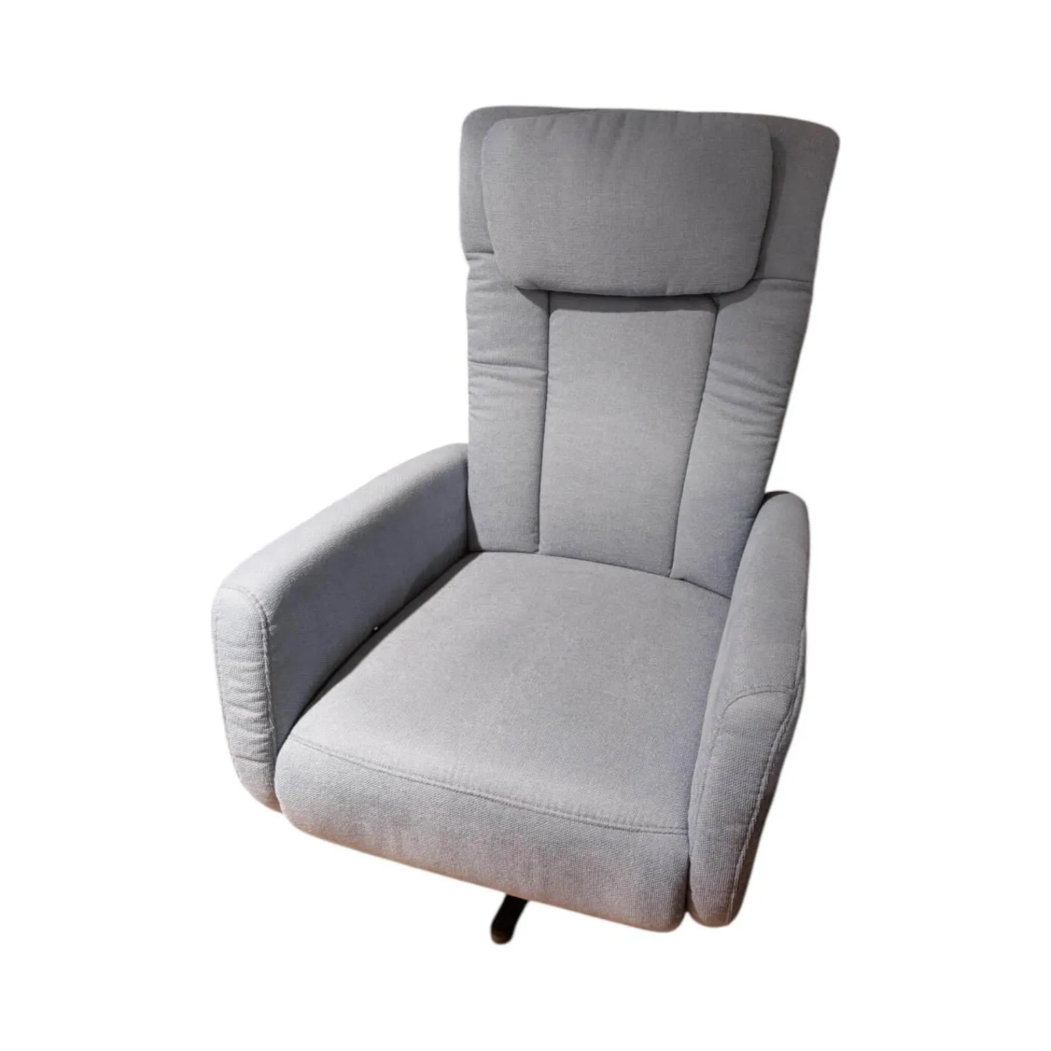 Steinpol Relaxsessel|Sessel EM Plauen Stoff Sofia Clen Blue Grey Blau Grau Sternfuß Schwarz Matt Mit Manueller Verstellung