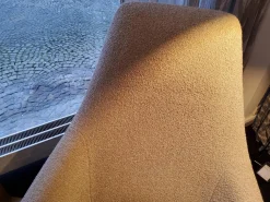 Montis Relaxsessel|Sessel Enzo Stoff Orsetto 05 Beige Gestell Eiche Schwarz Carbon Gebeizt