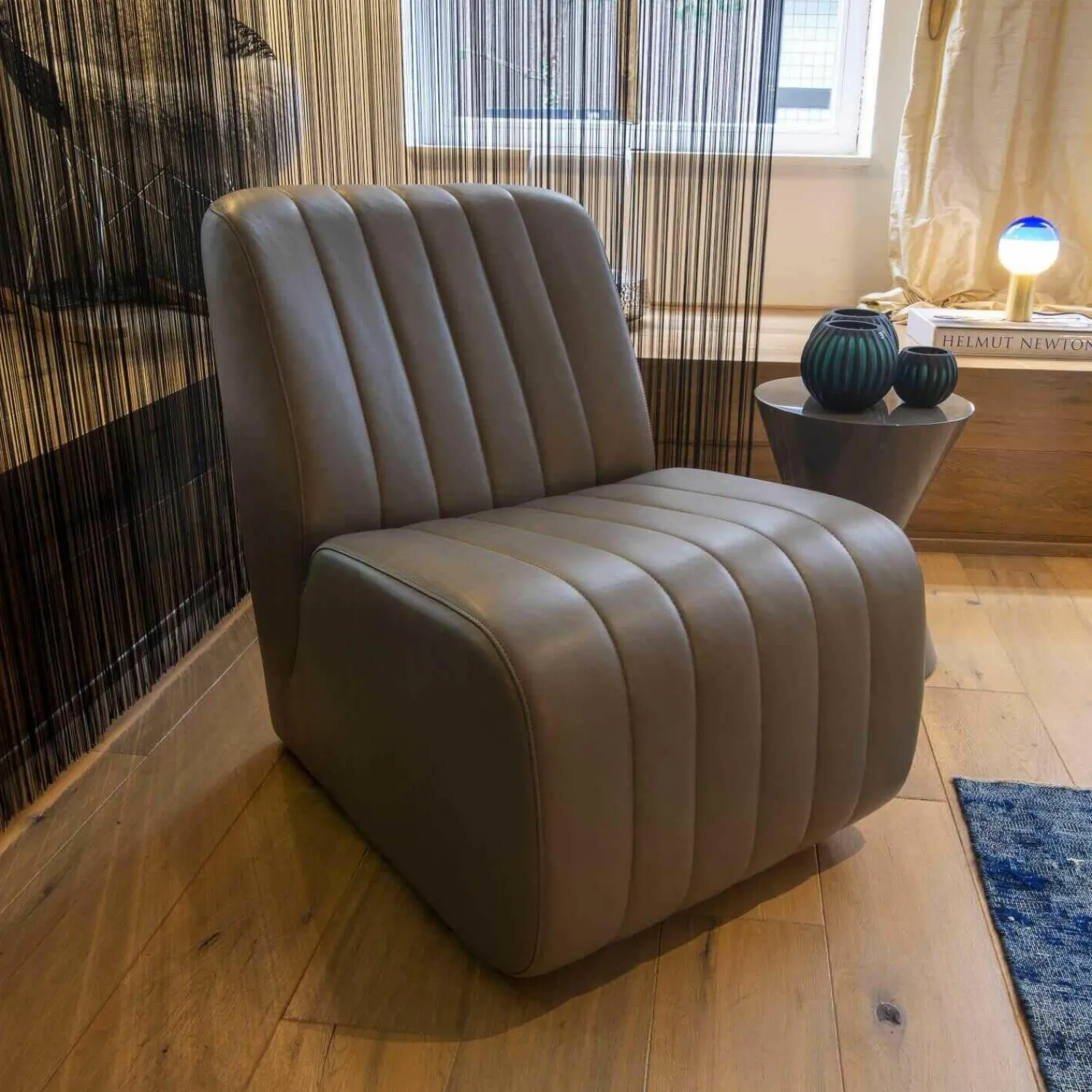 Christine Kröncke Relaxsessel|Sessel Ernest Leder Nappa Ash Braun Grau