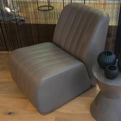 Christine Kröncke Relaxsessel|Sessel Ernest Leder Nappa Ash Braun Grau