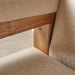 Tecta Loungesessel|Sessel F51 Stoff Doma Beige Grau Gestell Nussbaum Massiv