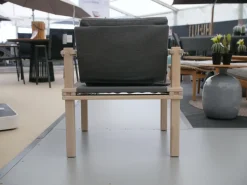 COR Gartentische|Gartenstühle|Sessel Farmer Stoff 5091 Mittelgrau Gestell Eiche Natur Geölt Inklusive Tisch