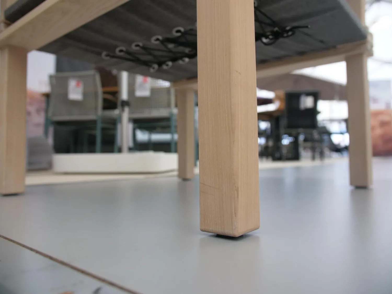 COR Gartentische|Gartenstühle|Sessel Farmer Stoff 5091 Mittelgrau Gestell Eiche Natur Geölt Inklusive Tisch