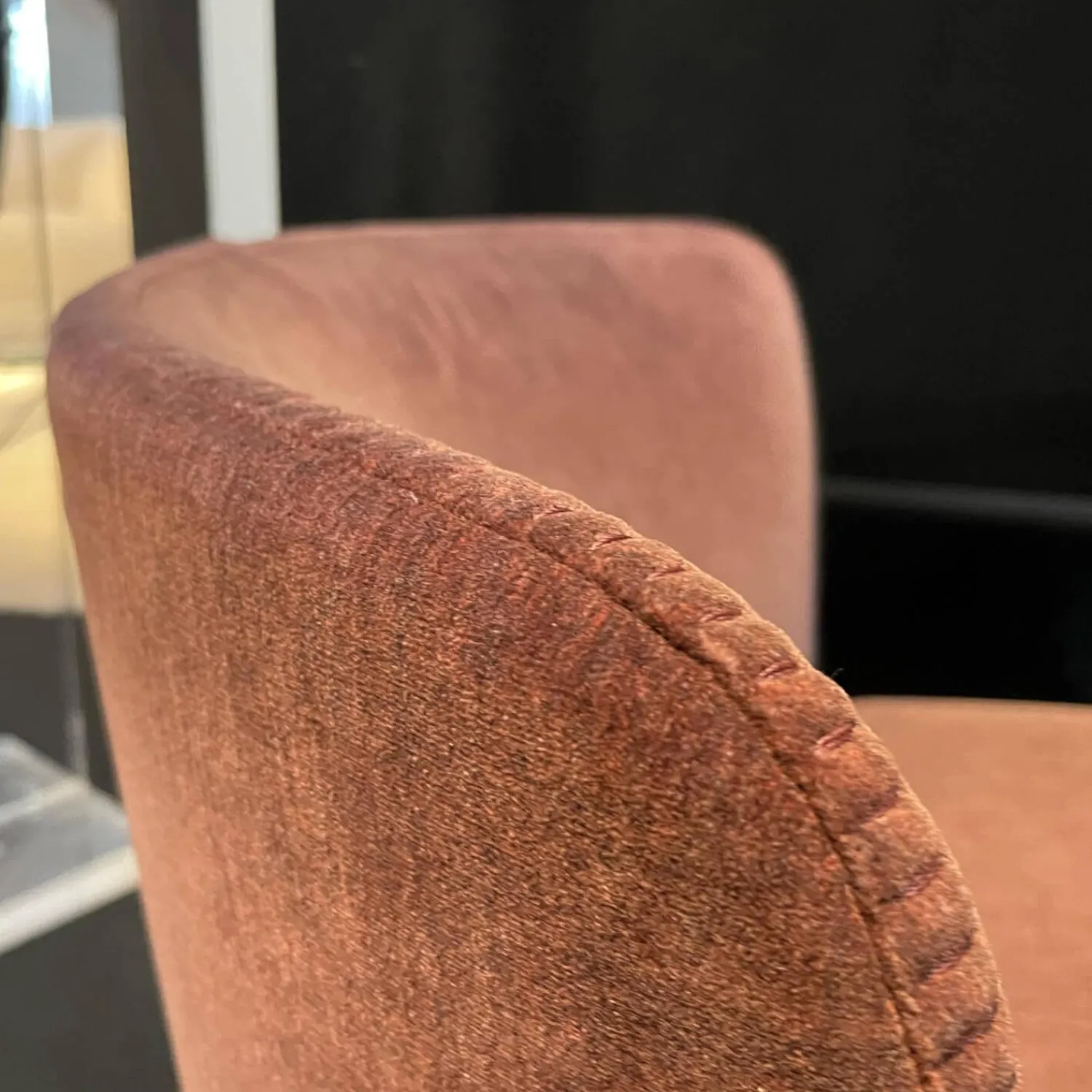 B&B Italia Loungesessel|Relaxsessel|Sessel Febo Stoff Rosa Gestell Silber