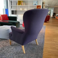 Carl Hansen & Søn Relaxsessel|Sessel FH419 Heritage Stoff 685 Violett Dunkel Steelcut 2 Gestell Eiche Geölt