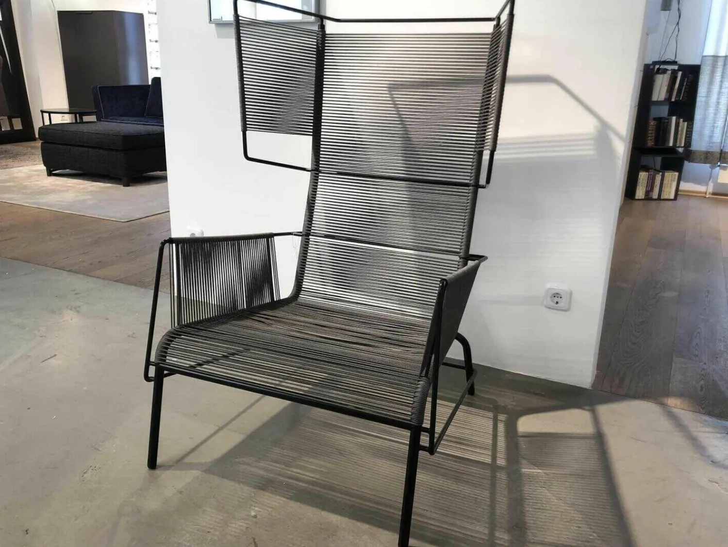 Ligne Roset Relaxsessel|Sessel Fifty Stoff 1 Grau Gestell Schwarz