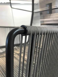 Ligne Roset Relaxsessel|Sessel Fifty Stoff 1 Grau Gestell Schwarz