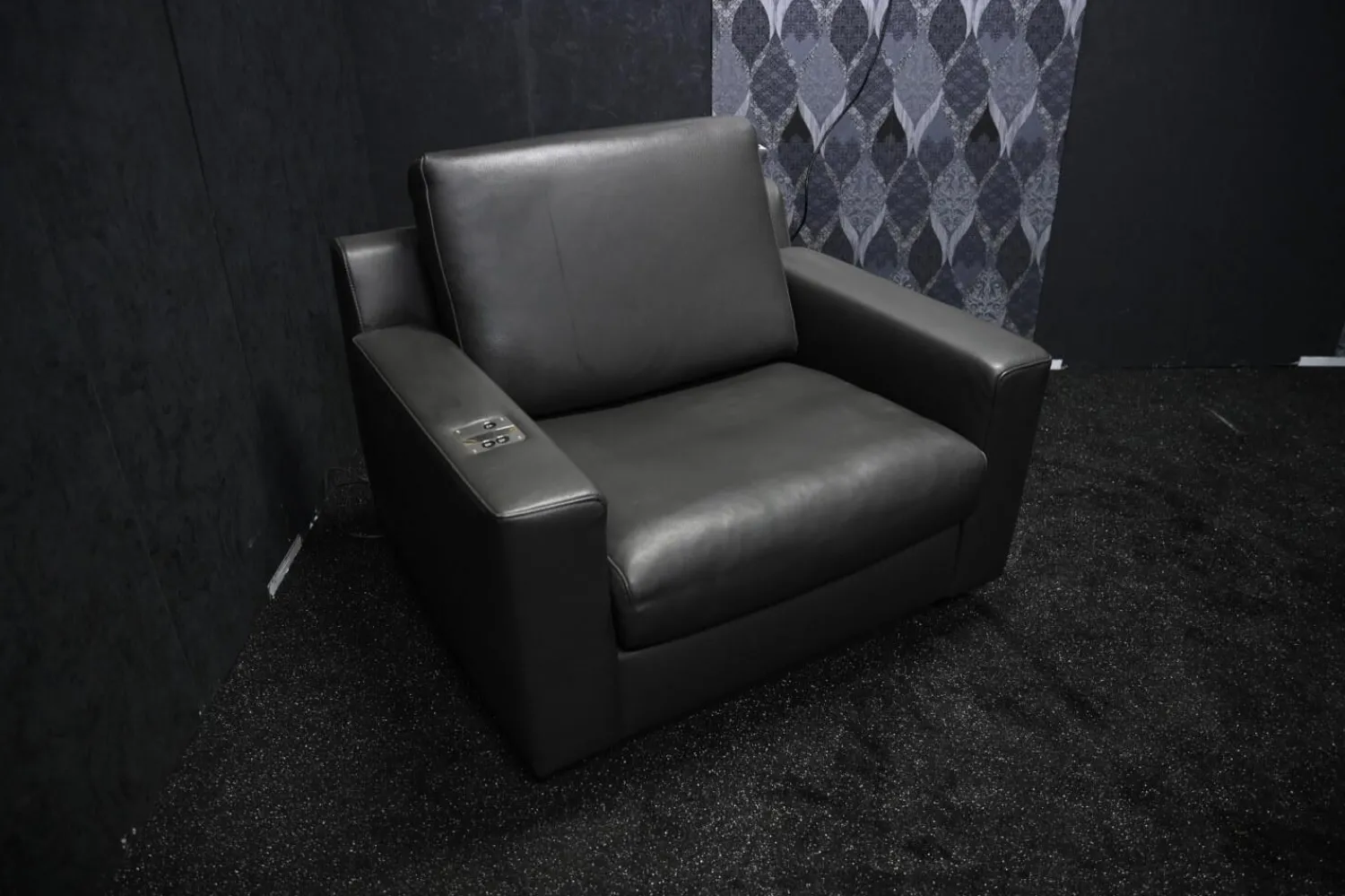 E. Schillig Relaxsessel|Sessel Flex Plus L 140 Dickleder 72 Schiefer Füße Schwarz