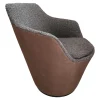 COR Relaxsessel|Sessel Flint Drehbar Stoff 14004 Mocca Braun Grrau Außen Leder 492 Braun