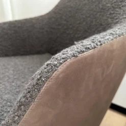 COR Relaxsessel|Sessel Flint Drehbar Stoff 14004 Mocca Braun Grrau Außen Leder 492 Braun