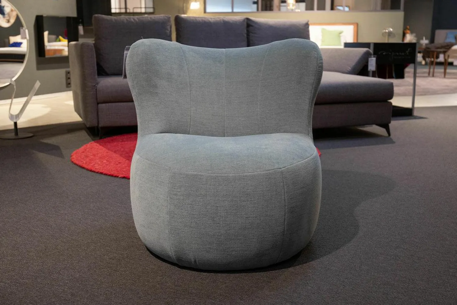 freistil Rolf Benz Relaxsessel|Sessel Freistil 173 Stoff 6514 Blaugrau Grau Inklusive Kunststoffgleiter