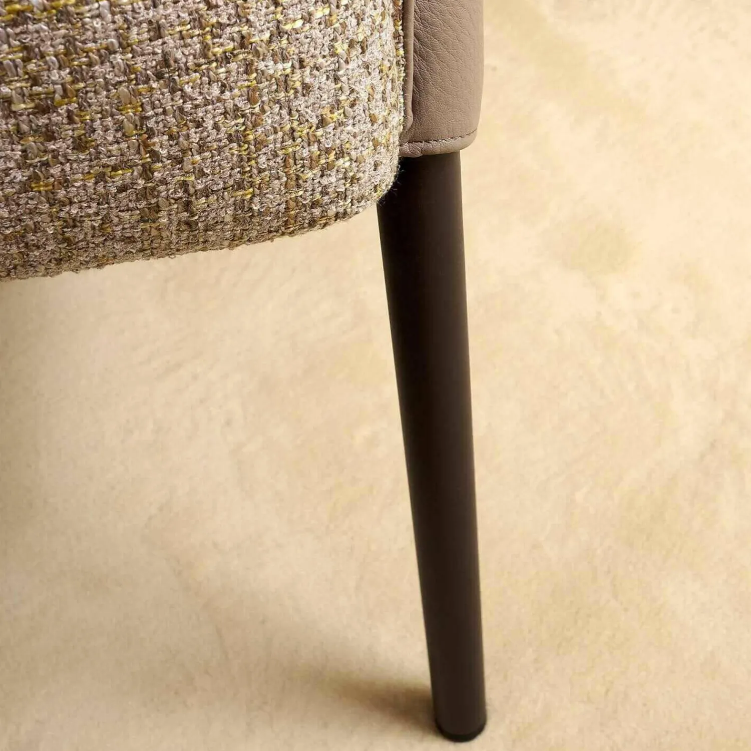 Jori Relaxsessel|Sessel Fuga Niedrig Bezug Innen Stoff James C0013 Außen Leder Lipano Taupe