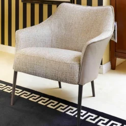 Jori Relaxsessel|Sessel Fuga Niedrig Bezug Innen Stoff James C0013 Außen Leder Lipano Taupe