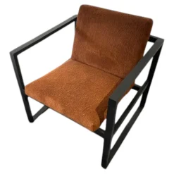 Brühl Loungesessel|Sessel Grace 1 Wood 68104 Stoff 6450 25 Braun Gestell Eiche Mit Clou Beizton 2222 Schwarz Gebeizt