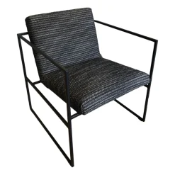 Brühl Loungesessel|Sessel Grace Stoff 5273 0099 Schwarz Weiß Metallgestell Schwarz