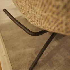 Jori Relaxsessel|Sessel Griffon Lounge Mit Hocker Bezug Mamaye C0201 4-Sternfuß Gekrümmt Schwarz