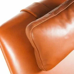 Flexform Relaxsessel|Sessel Guscioalto Leder Braun Füße Metall Movin Brüniert