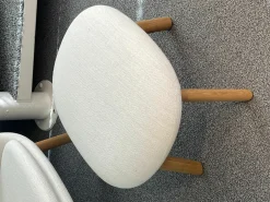 Vitra Loungesessel|Sessel HAL Lounge Stoff Dumet Ivory Melange Beige mit Ottoman