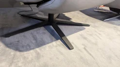 Hukla Relaxsessel|Sessel Hathi Large Leder Cloudy Alu Grau Sternfuß Metall Schwarz Verstellungen 2 Motorisch Mit Herz Waage Inklusive Massagefunktion