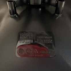 B&B Italia Relaxsessel|Sessel Husk Stoff Sidro Rot 2059700 Schale Untergestell Schwarz mit Hocker