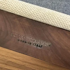 Cecotti Einzelstühle|Sessel Hypnos Sitzfläche Stoff Beige Creme Gestell Amerikanischer Nussbaum Massiv