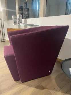 Jori Loungesessel|Sessel Ice Cube Bezug Filz Divina Meolange C 0671 Violett Gestell Massivholz Mit Drehfuß