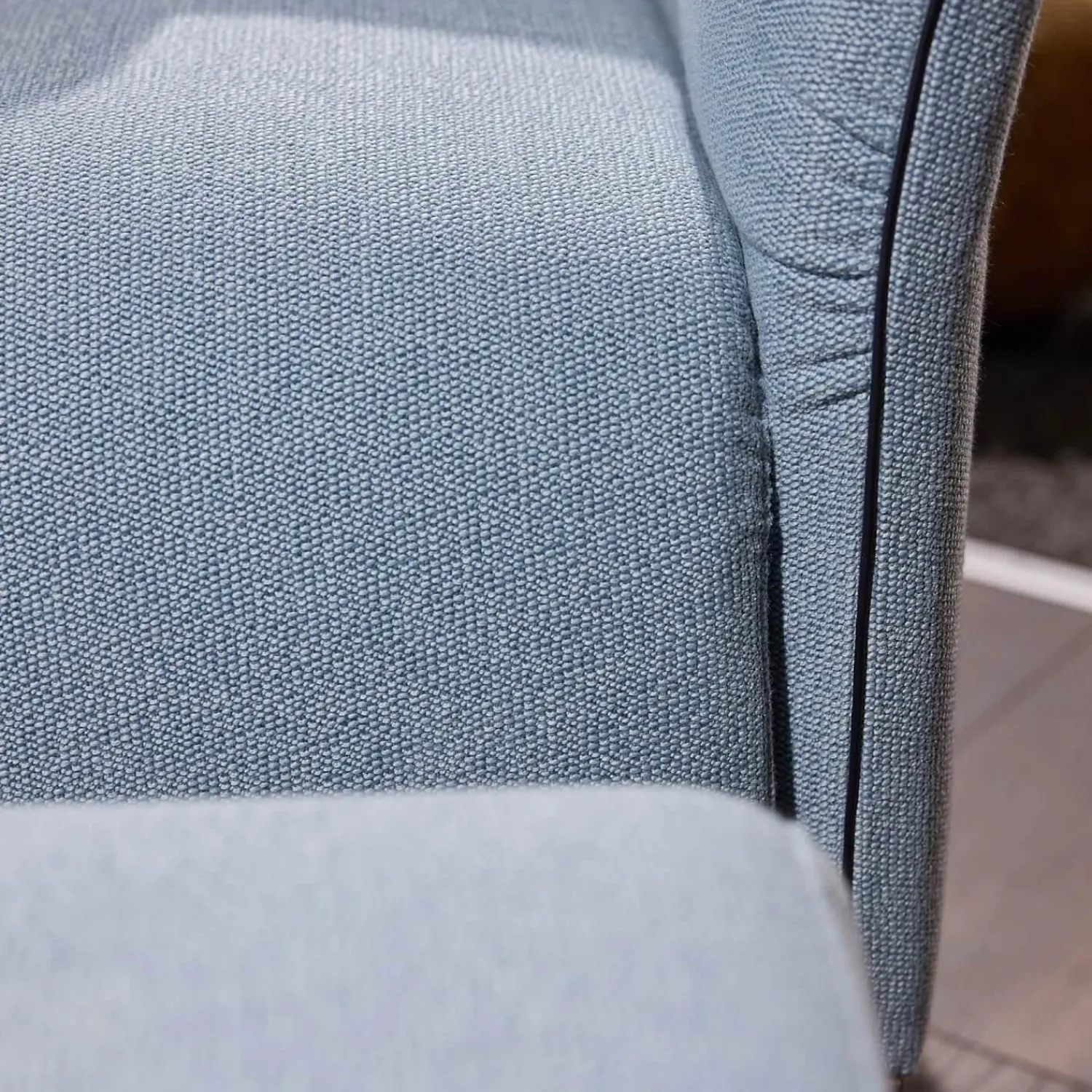 Erpo Relaxsessel|Sessel inkl. Hocker Modena 220 Bezug Stoff Prairie 2022 45 Hellblau Mit Biese Keder Leder Dunkelblau Inklusive Hocker Und Kissen