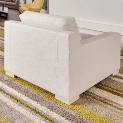 Bielefelder Werkstätten Loungesessel|Relaxsessel|Sessel Inspiration Stoff Joell 1742-171 Weiß Grau Mit Blockfüße