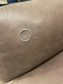 COR Relaxsessel|Sessel Jalis Leder 492 Dunkelbraun mit drehbarem Tellefuß und Hocker