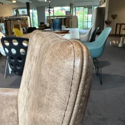 Lavida Einzelstühle|Sessel Lav Lamon Leder Kenia Braun Drehgestell Edelstahl