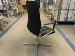 Walter Knoll Relaxsessel|Sessel Leadchair Leder Elen 65 Black 1230 4-Fuß-Kreuz Aluminium